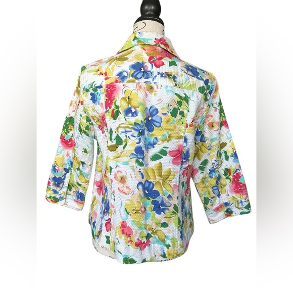 Christoper & Banks women’s vibrant floral multicolor jacket size medium - Picture 4 of 14
